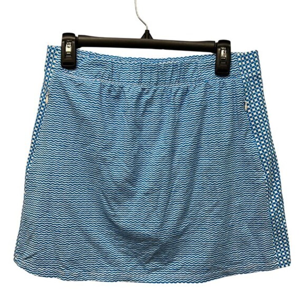 J.‎ McLaughlin Blue White Athletic Skort With Side Pockets & Built-In Shorts  L